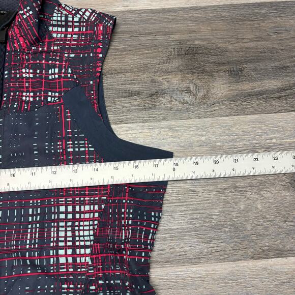 Brooks Womens Grid Pink Blue Small Vented Reflective Running Windbreaker Vest - Picture 5 of 9